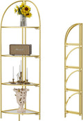 Crofy Foldable 4 Tier Corner Shelf, Metal Corner Plant Stand by CrofyLLC