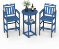 Ciokea 3-Pcs Bistro Table and Chairs, All-Weather Round High Top Bar Table by CIOKEA