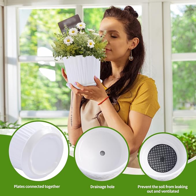 Plant Pots - 5.5 Inch Cylinder Ceramic Planters - Image 3