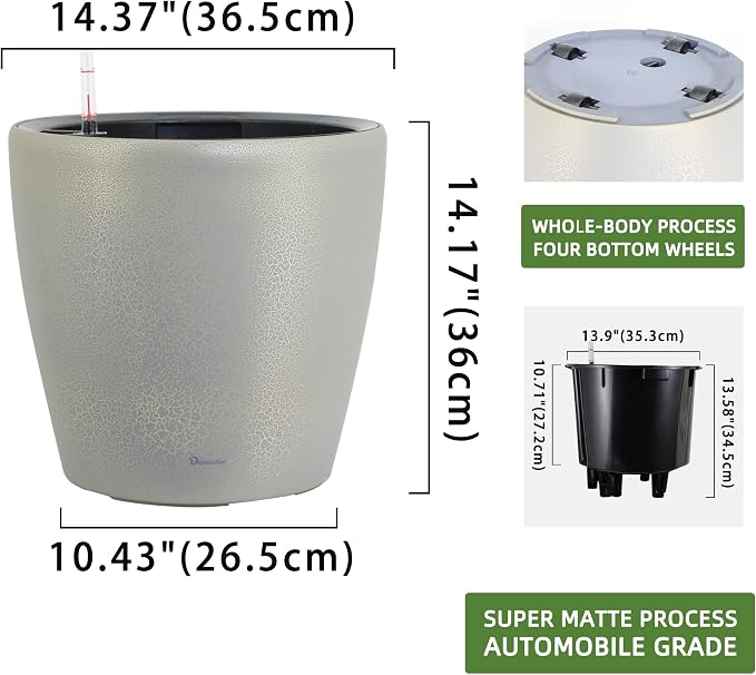Dexceder 15x14 Self Watering Planter - Image 3