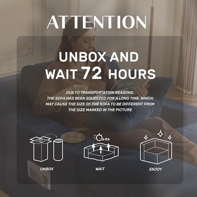 63" Chaise Lounge Chair Indoor, Set of Convertible Sleeper Sofa Couch - Image 8