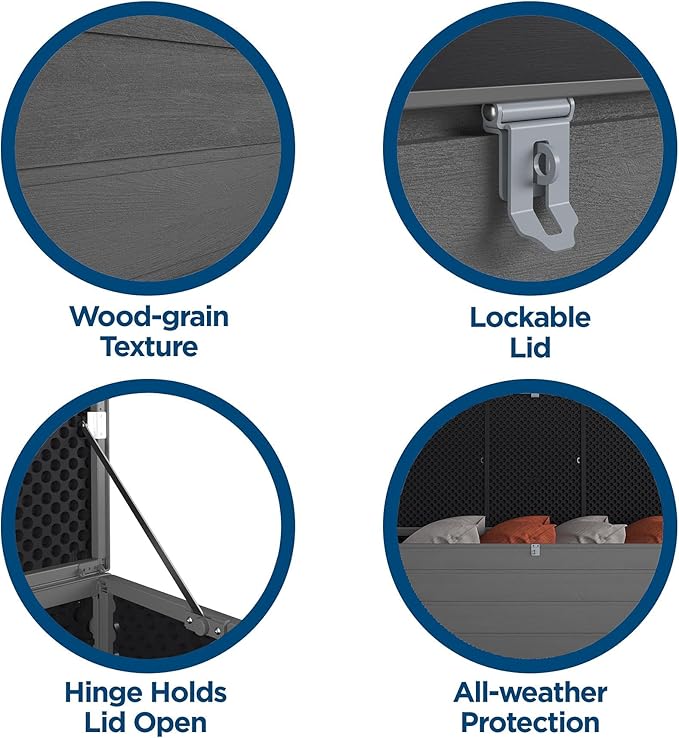 Cosco Outdoor Living 88180BGY1E Cosco Outdoor Patio Storage, Extra Large - Image 4