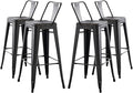 AC Pacific 30” Metal Barstool Set of 4 – Country Rustic Style by ACPacific