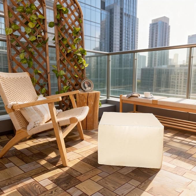 Outdoor Ottoman 20x20x14 Inches Outdoor Square Ottomans - Image 8