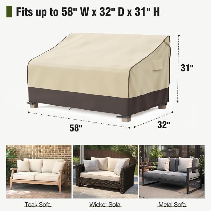 MR.COVER Outdoor Couch Cover Waterproof, Patio Furniture Covers - Image 2