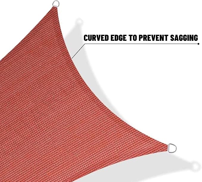 SUNNY GUARD Custom Size 9'x16' Terra Red Sun Shade Sail Rectangle UV Block Shade - Image 7