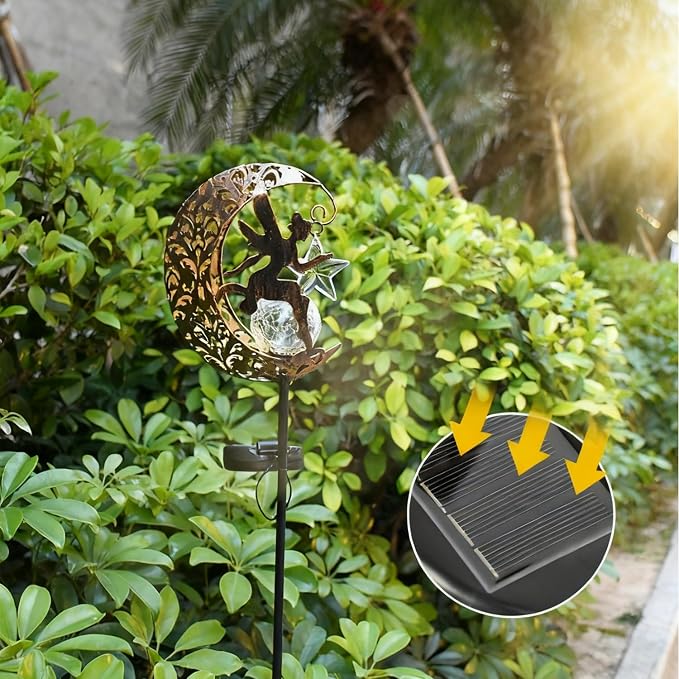 Solar Lights Garden Decorations Outdoor-Moon Fairy Lights - Image 7