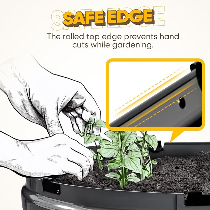 KING BIRD Raised Garden Bed Kit 2025 Upgraded Quick-Setup Galvanized Planter - Image 7