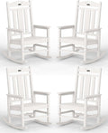 Ciokea Oversized Outdoor Rocking Chairs Set of 4, 380lbs Heavy-Duty Large Patio by CIOKEA