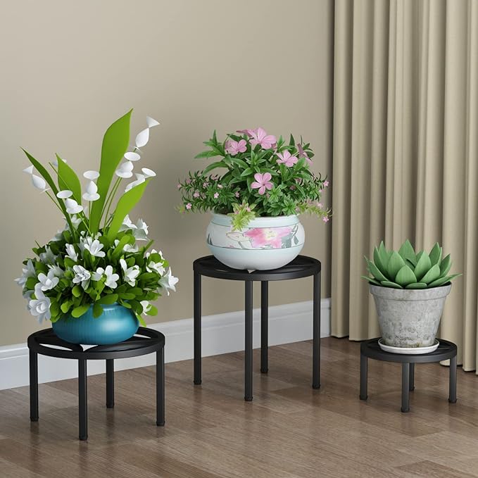 Zhongma Set of 3 Fully Assembled Metal Plant Stand by Zhongma