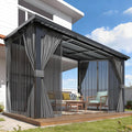 AECOJOY 12'x8' Outdoor Hardtop Gazebo Pergola by AECOJOY