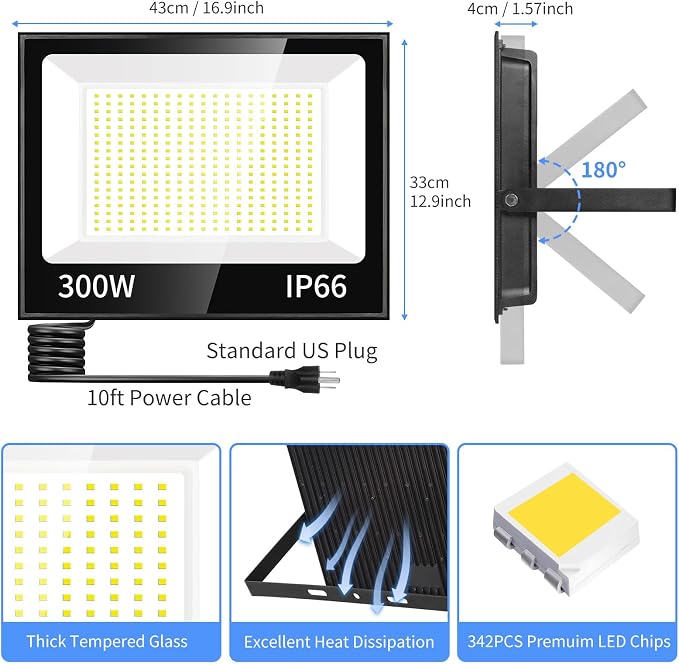 300W LED Flood Light Outdoor - Image 5