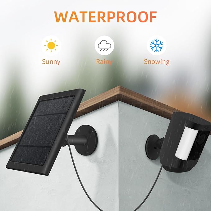 2 Pack 4W Solar Charger for Ring Spotlight & Stick Up Outdoor Cam, High - Image 5
