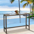 Outdoor Bar Table Patio Bar Height 55" Long Outdoor Console Table Hot Tub Tall by PatioNovagarden