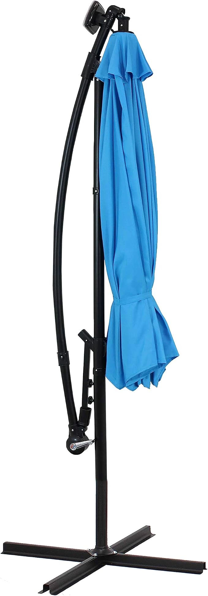 Sunnydaze 10' Solar Offset Patio Umbrella - Image 7