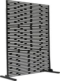 Oakland Living 6 ft. X 4 ft. Black Freestanding Metal Privacy Screen Room by Oakland+Living