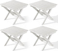 SERWALL Folding Outdoor Side Table Set of 4, Small Adirondack Side Table by SERWALL