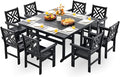 HDPE Outdoor Dining Set, 10-Piece Outdoor Table and Chairs Include 8 Dining by Unknown