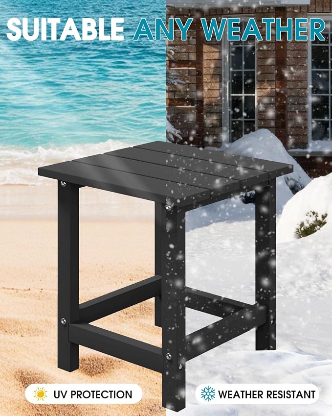 MUCHENGHY Adirondack Outdoor Side Table, 14.7" Patio Side Table Weather - Image 7