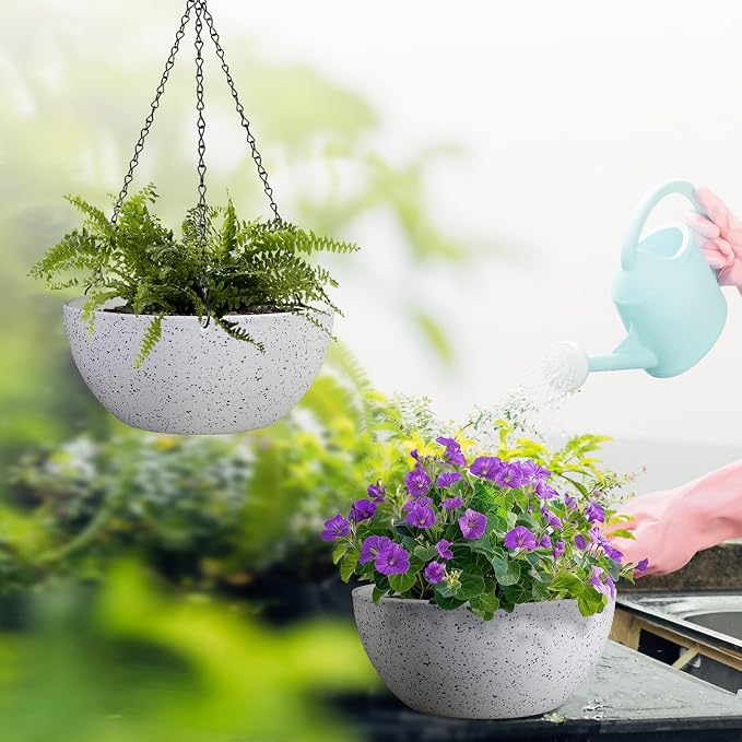13 inch Large Hanging Planters Plant Pots - Image 6