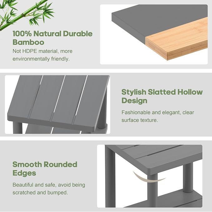 Outdoor Side Table, 2-Tier Small Outdoor Table - Image 4