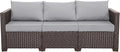 Rattaner Patio Furniture 3 Seat Sofa Outdoor Furniture Outdoor Couch Deep Seat by Rattaner