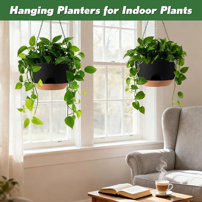 4-Piece Set of 8-Inch Hanging Planters - Image 4