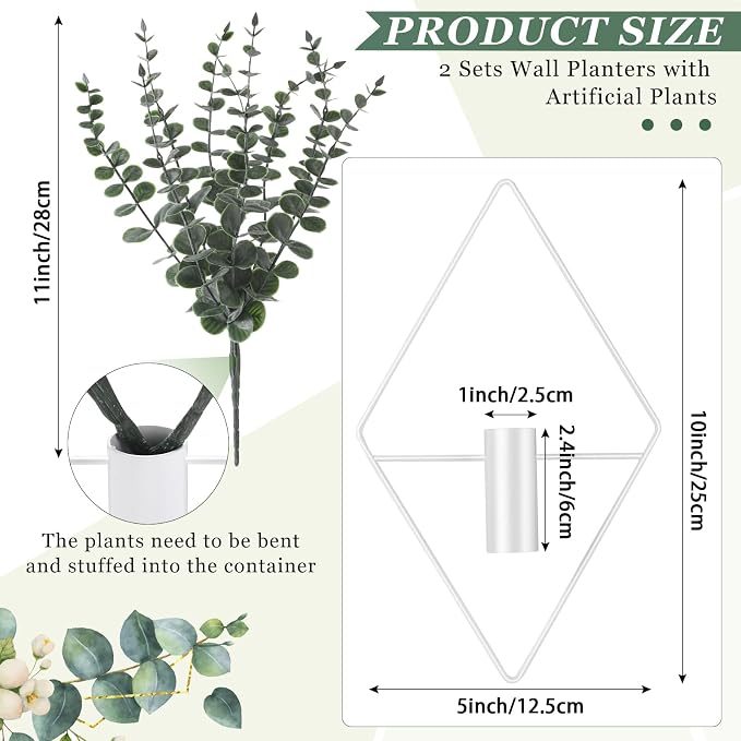 Jexine 8 Pcs Hanging Planters - Image 2