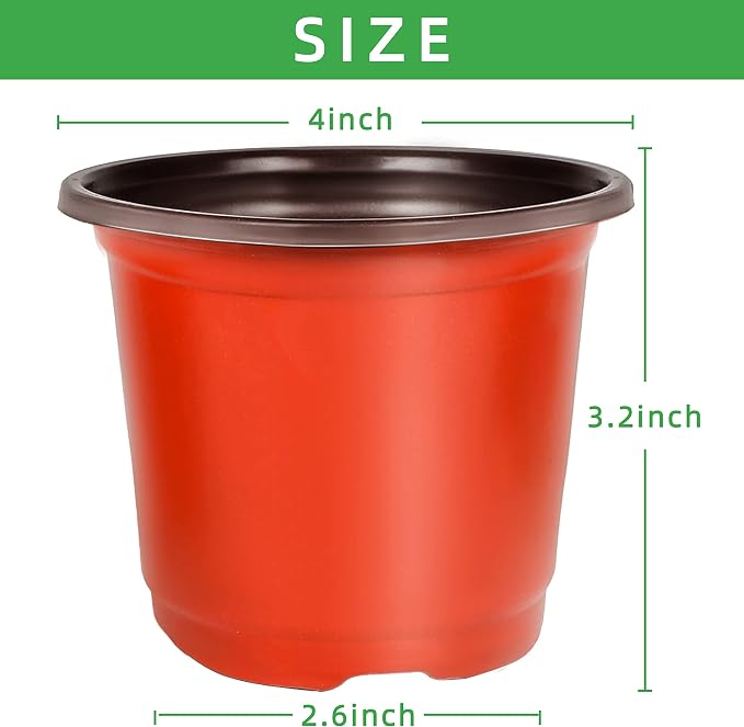 TDHDIKE 4" Small Plastic Plant Pots - Image 2