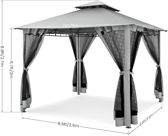 COBIZI Gazebo 10x10 Heavy Duty Gazebos - Image 3