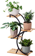 Bamboo 4-Tier Plant Stand Rack Multiple Flower Pot Holder Shelf Indoor Outdoor by COPREE