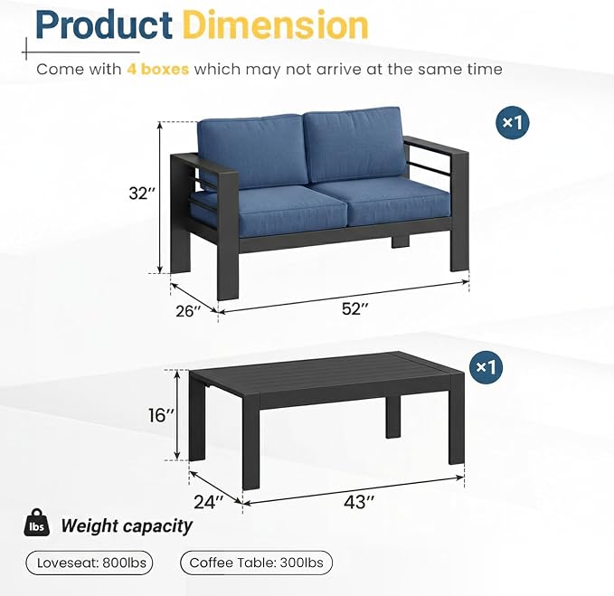 Solaste Aluminum Patio Furniture Set - Image 2