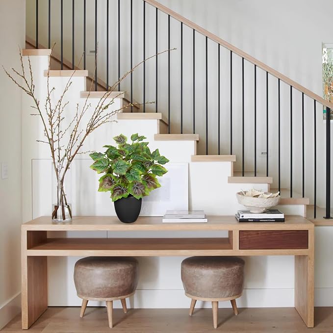 14.5" Artificial Plants Indoor Home Decor, Fake Potted Silk Plants - Image 7
