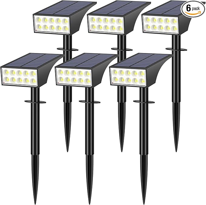 Solar Spot Lights Outdoor, Solar Lights Outdoor Waterproof IP65, 4 Brightness by WENATY