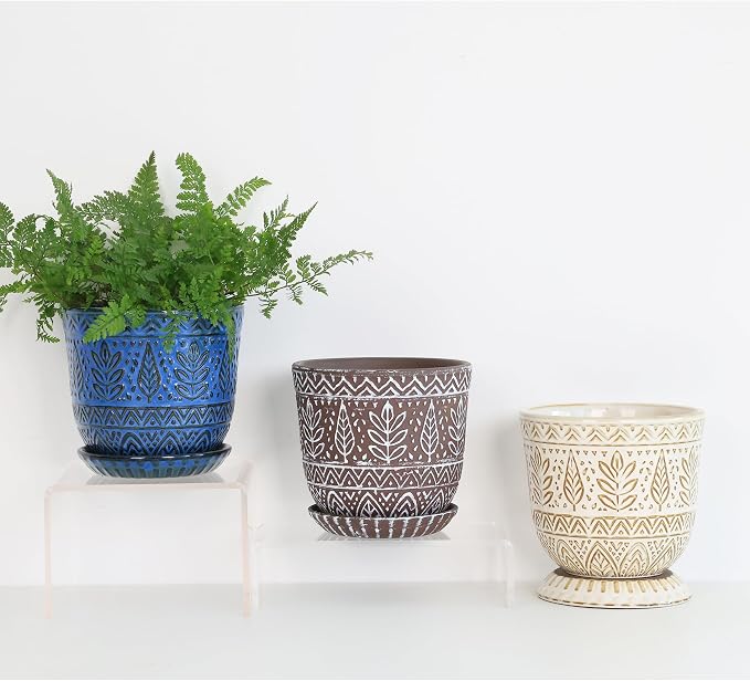 Gepege 6 Inch Ceramic Planter, Birthday - Image 4