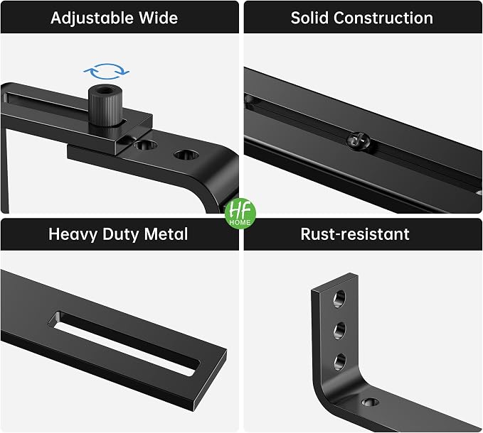 HFHOME 2PCS Adjustable Planter Box Brackets, Brackets - Image 9