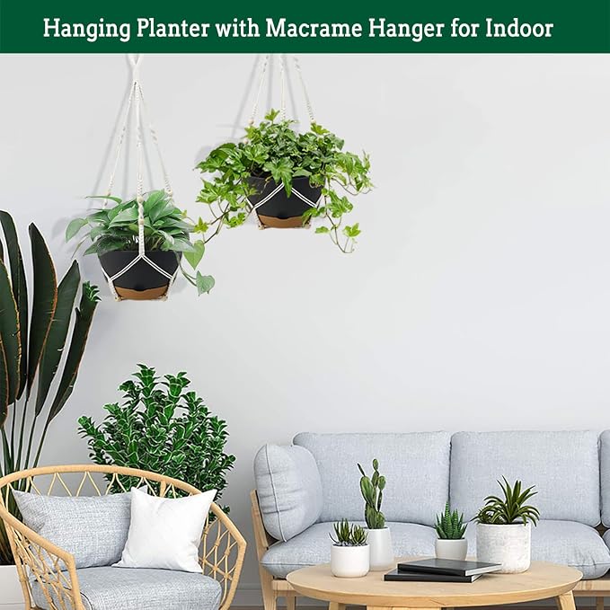 Hanging Planter Self Watering 10 Inch, 2 Pack Indoor Outdoor Hanging Baskets - Image 4