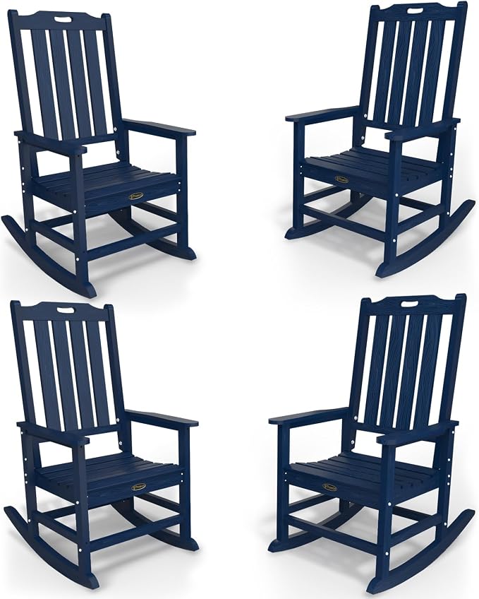Oversized Rocking Chair Set of 4, Outdoor Rocking Chair by THOEOE