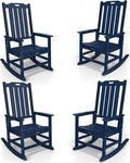Oversized Rocking Chair Set of 4, Outdoor Rocking Chair by THOEOE