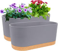 QCQHDU 16" L x 7.6" W x 7" H Window Planter Box, 2 Pack Self Watering Pots by QCQHDU