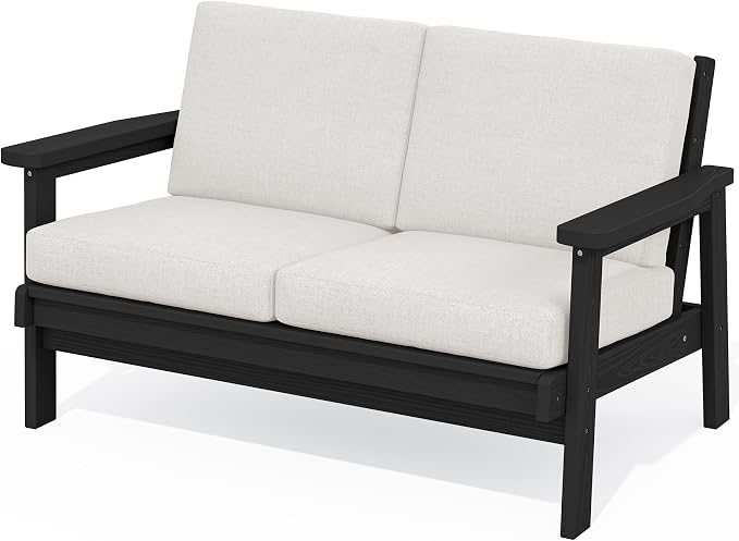 SERWALL HDPE Outdoor Patio Loveseat by SERWALL