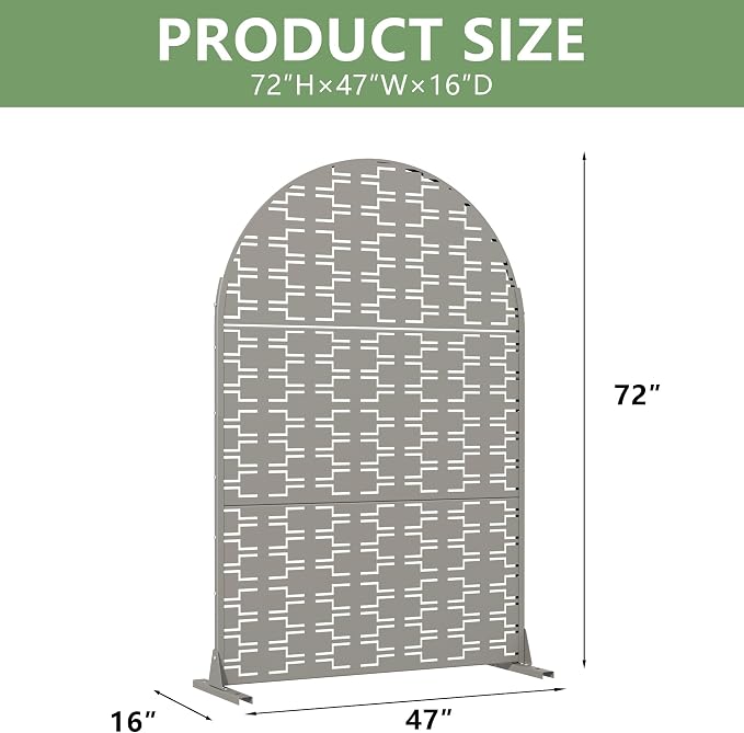 Casaphoria Metal Arched Privacy Screen Outdoor - Image 4