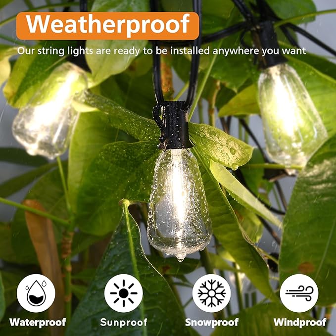Brightever 200FT Outdoor String Lights - Image 5
