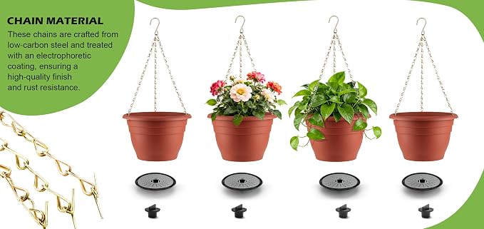Hanging Planters 11 Inch, Self Watering Hanging Basket - Image 6