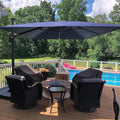 PURPLE LEAF Patio 9 Feet Cantilever Offset Umbrella by PURPLELEAF