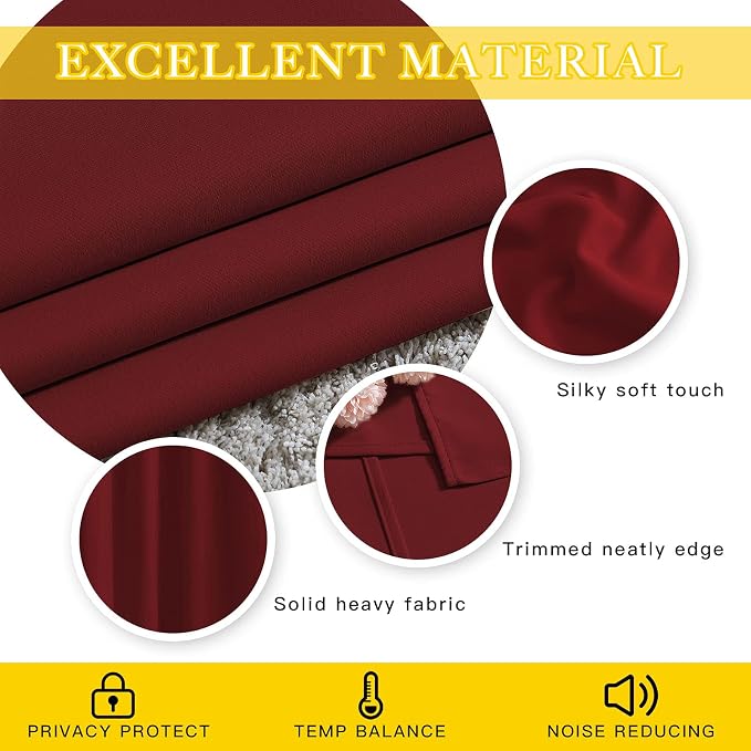 NICETOWN French Door Curtain for Window Extra Long & Wide, Grommet Thermal - Image 5