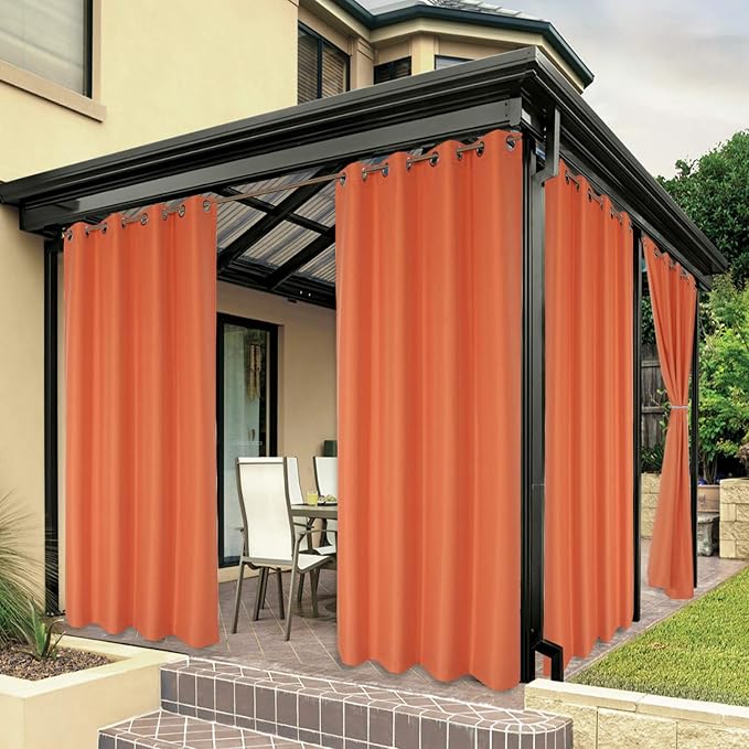 BONZER Outdoor Curtains for Patio Water Resistant Heavy Privacy Light Filtering by Bonzer