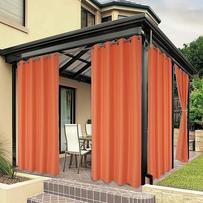 BONZER Outdoor Curtains for Patio Waterproof Thick Privacy Grommet Light by Bonzer