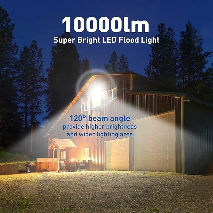2Pack LED Flood Light Outdoor, 150W LED Work Light 15500lm - Image 3