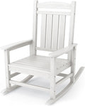 KINGYES HDPE Outdoor Rocking Chair, Widened Seat Patio Rocking Chair, Oversized by KINGYES